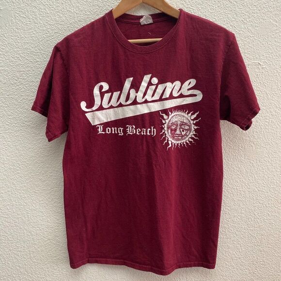 Vintage Sublime Long Beach CA Sun T-Shirt Small Distressed Reggae Ska Punk Band - Picture 1 of 4